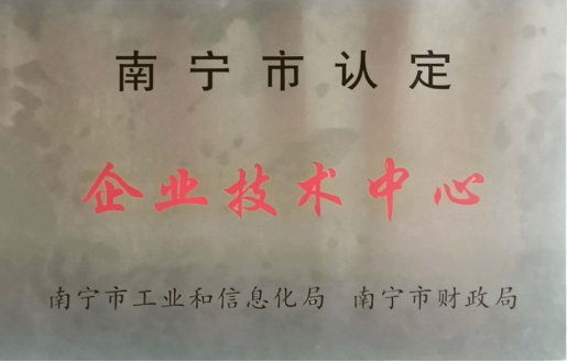 2020年我公(gōng)司成功被認定為(wèi)“南甯市企業技(jì )術中(zhōng)心”